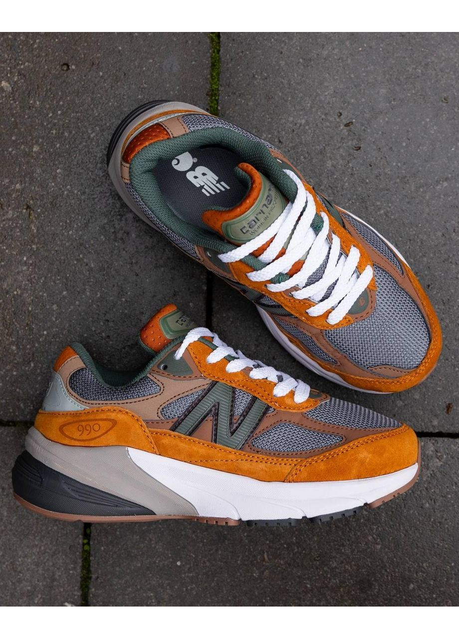 КРОСІВКИ ЖІНОЧІ NEW BALANCE 990V6 X CARHARTT WIP SCULPTURE CENTER НЬЮ БЕЛАНС 990 No Brand білі демісезони (368857712)
