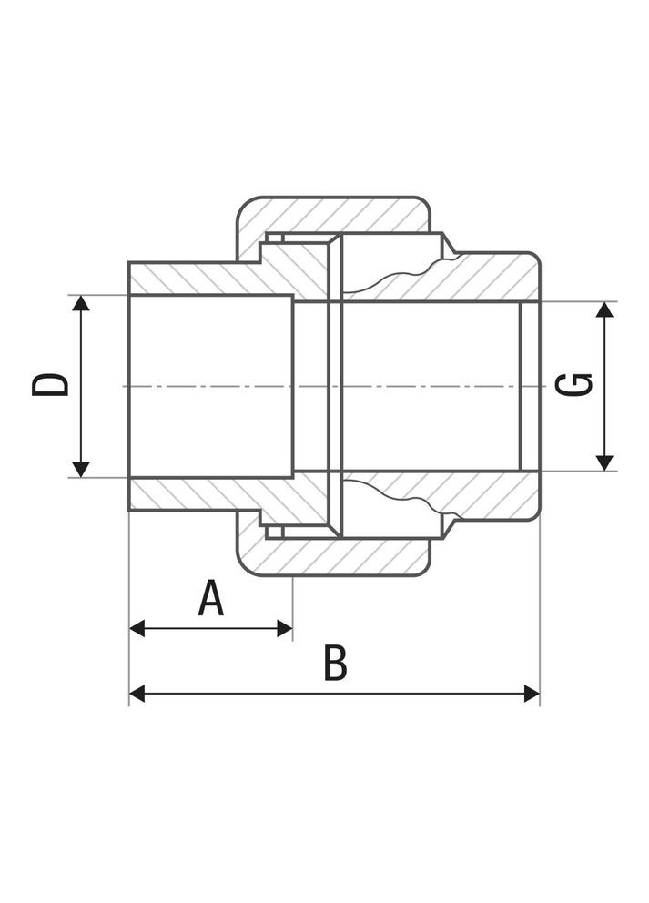 Разъемное соединение PP-r "американка" 50 мм х 1 1/2", внутренняя резьба ITAL (316095266)