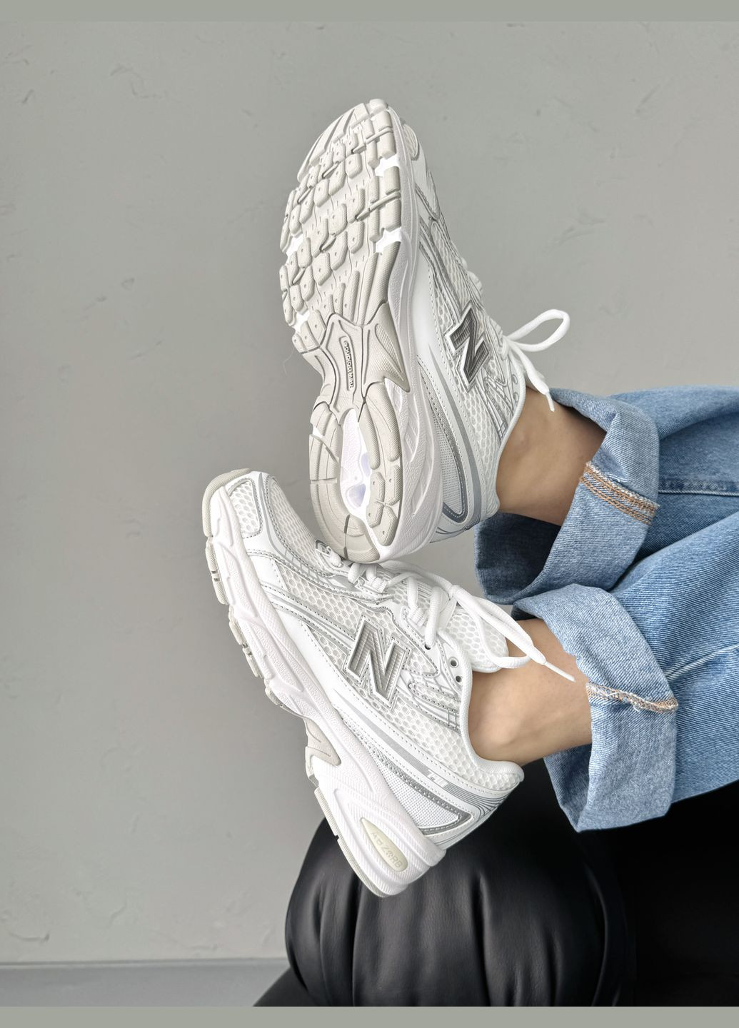 Кроссовки женские и мужские New Balance 740v2 White Grey | Нью Беланс 740 белые No Brand белые демисезоны (341264137)