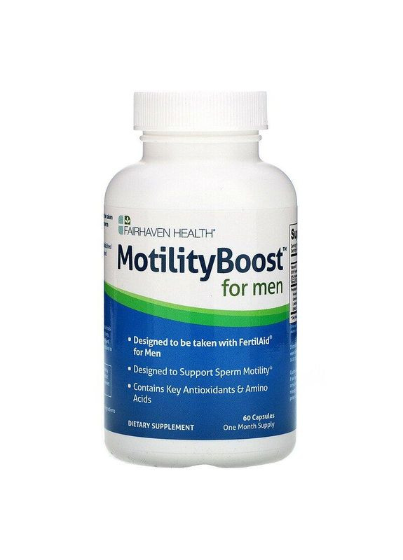 Репродуктивное здоровье мужчин, MotilityBoost for Men, 60 капсул 2018 Fairhaven Health (364195014)