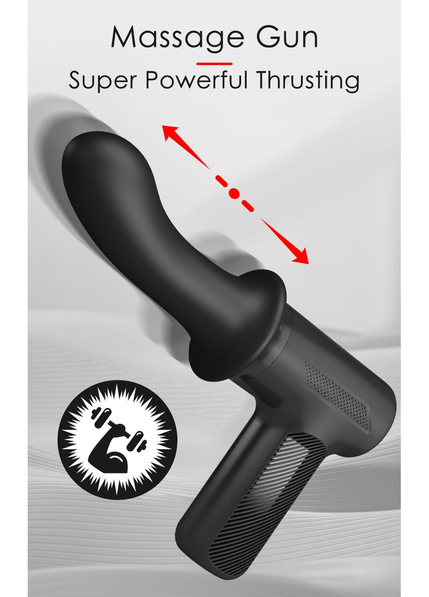 Вибромассажер пистолет Dj Doctor Massage Gun, 12.1 х 3.8 см Pretty Love (372511167)