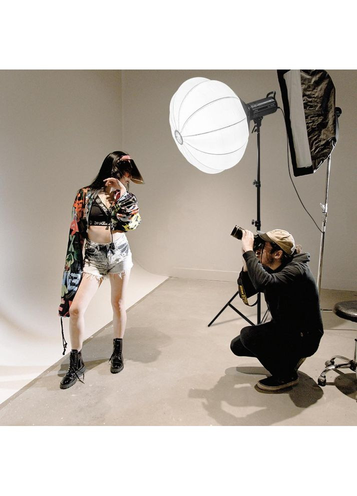 Комплект сферичиский софтбокс прожектор штатив LED LQ-150, 200W (5600k) No Brand (353493488)