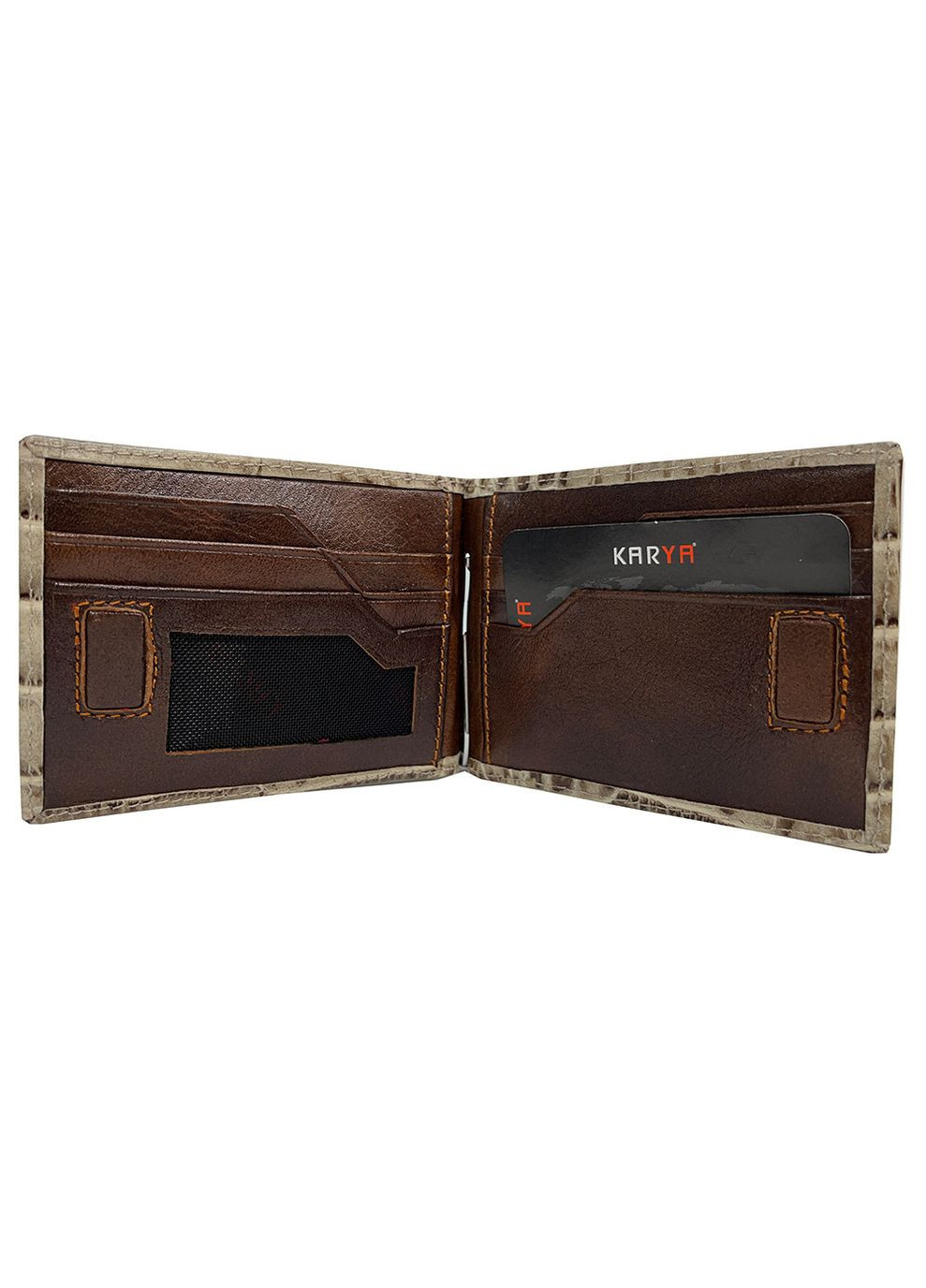 Зажим для купюр из натуральной кожи бежевый турецкий 0460-526 Karya (336377842)