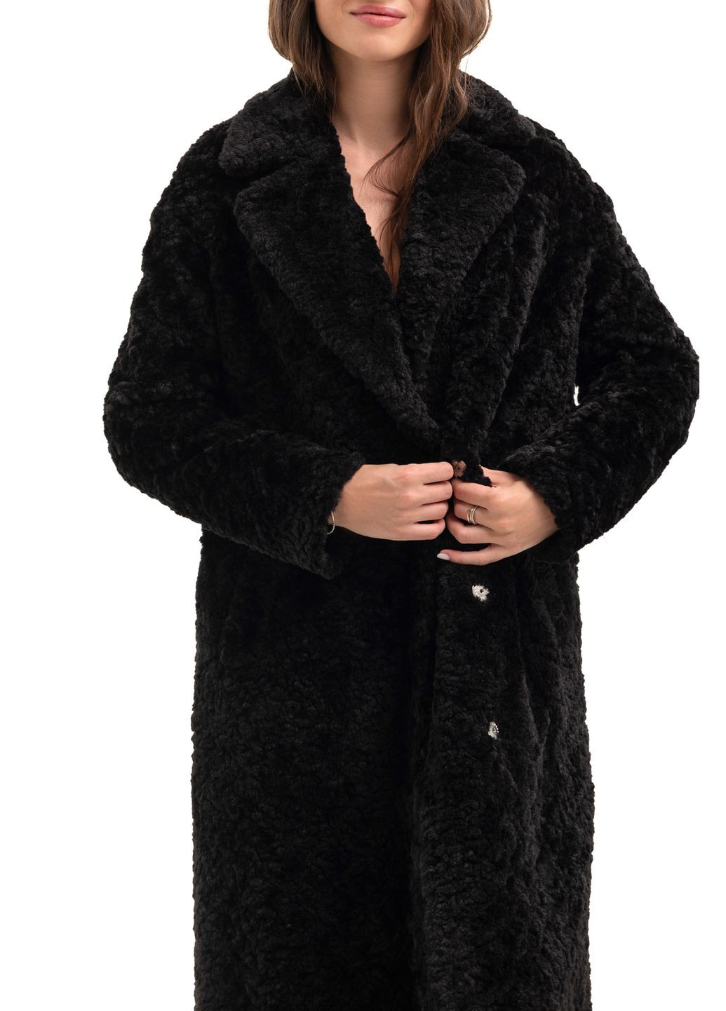 Шуба Мэдди черный д.в. (барашек) Emass (281330119)