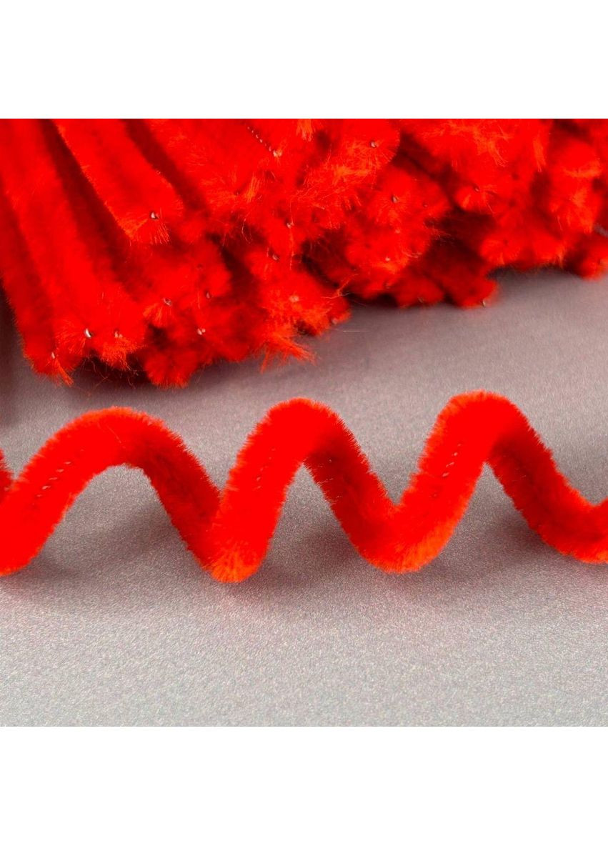 Пухнастий дріт (синель) 30 см - червоний Plus-plus (354793859)