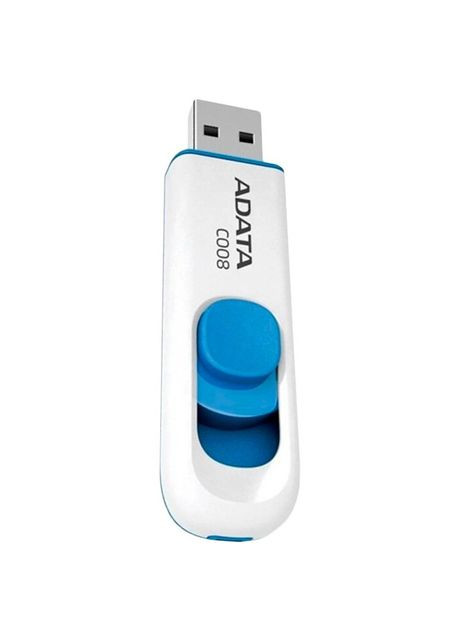 Флешнакопичувач A Data C008 32 ГБ USB 2.0 білий із блакитним ADATA (293346740)