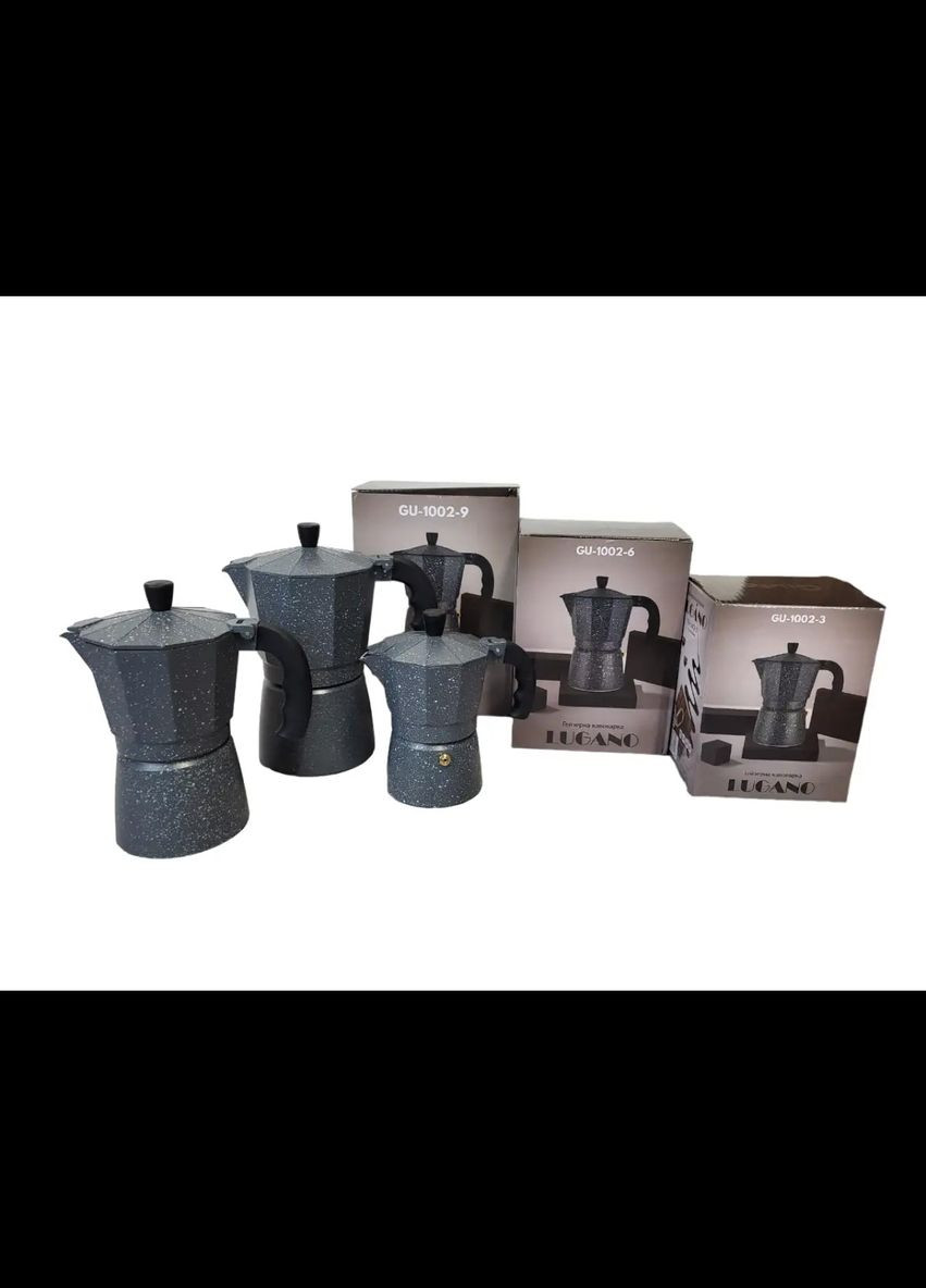 Гейзерная кофеварка Lugano 450 мл GU-1002-9 9 чашек (136221) Gusto (317346937)