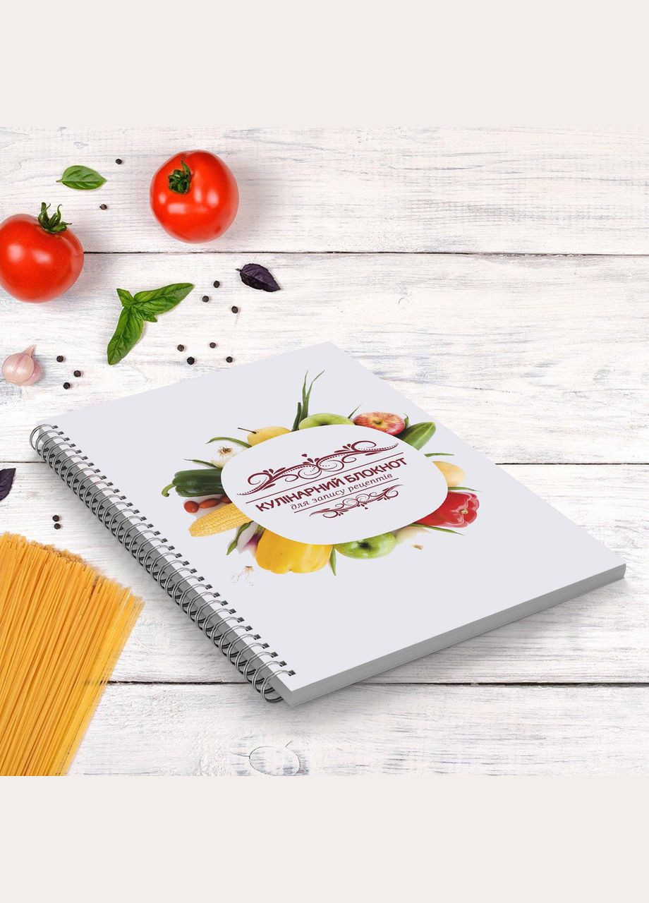 Кулинарный блокнот для записи рецептов "Овощей" на спирали Кавун блокнот для запису (316116123)