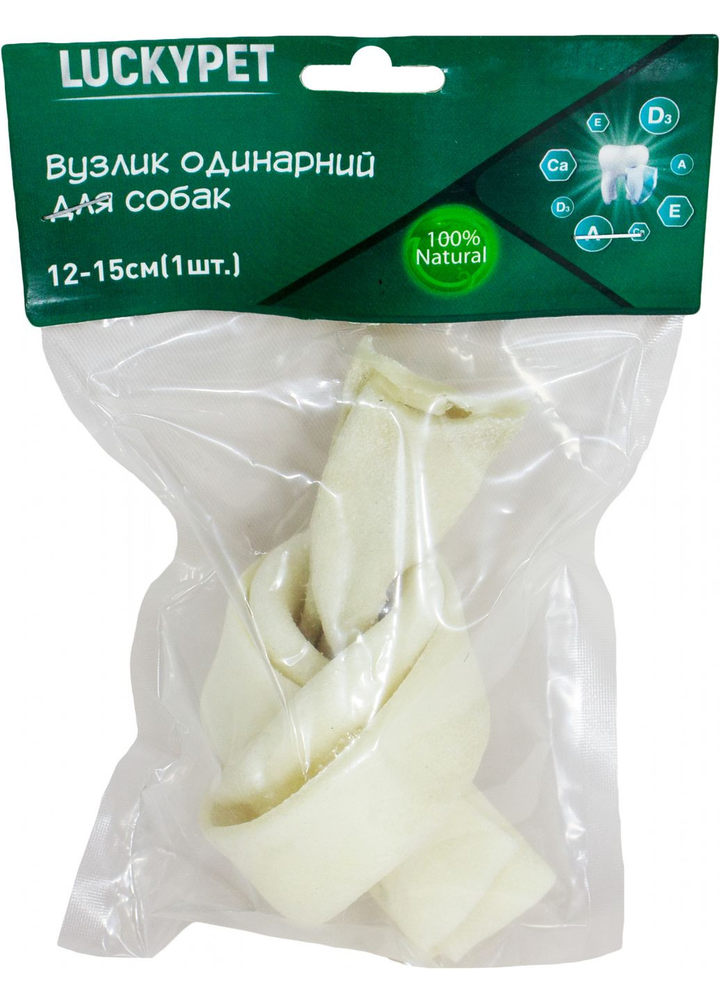 Ласощі для собак Вузол одинарний №4 12-15 см 1 шт (4820268551191) Lucky Pet (307795047)