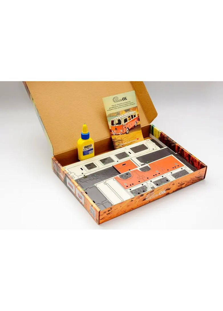 Дерев'яний конструктор Мікроавтобус Puz-00926 в асортименті 33x4.5x24 см PuzzleOK Дер7927 (370651405)