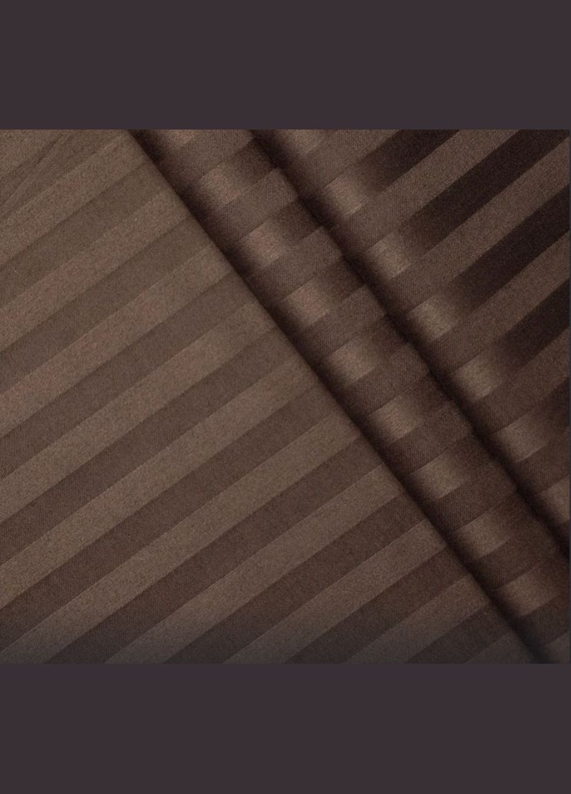 Постільна білизна бавовна двоспальні однотонна Страйп Сатин 180х215см Бордовий No Brand (321965855)