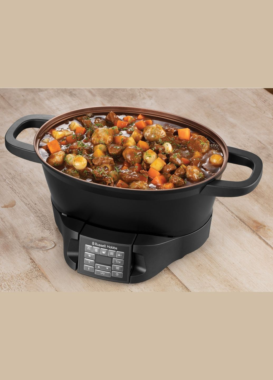 Мультиварка GoodToGo, 1000Вт, чаша-6.5л, электронное управл., съемная крышка, керамика, Russell Hobbs (344558197)