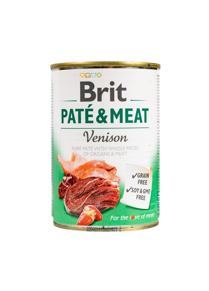 Влажный корм Pate & Meat для собак, с олениной, 400 г Brit Care (355256081)