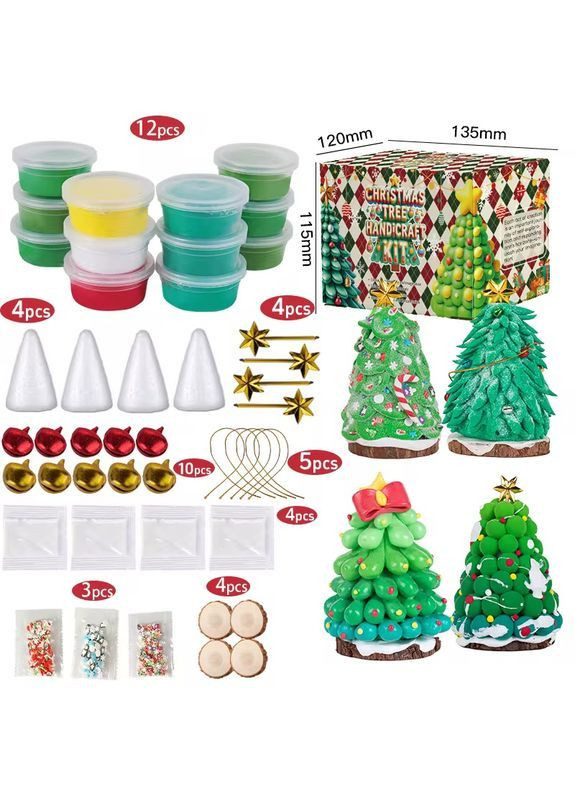 Творческий набор для лепки тестом "Рождественская елка" No Brand (371796742)