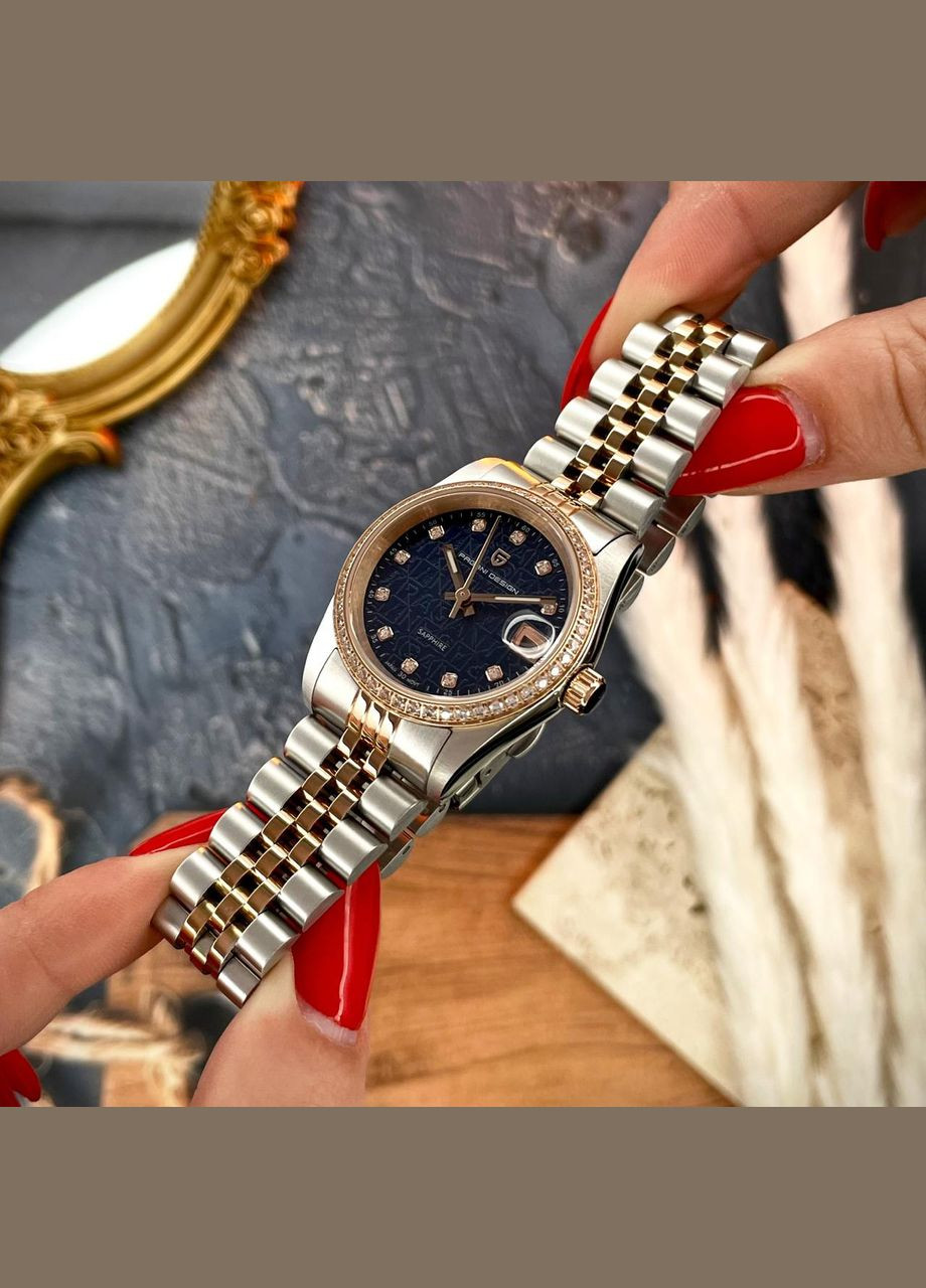 Годинник PD-1794L Silver-Rose Gold-Blue Pagani Design (342323227)