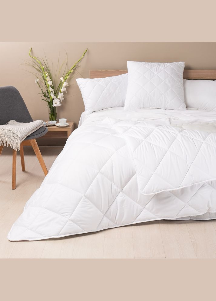 Одеяло ДобраНочь 175х210 см всесезонная антиаллергенная щел. 300 г/м2 белая IDEIA (300573955)