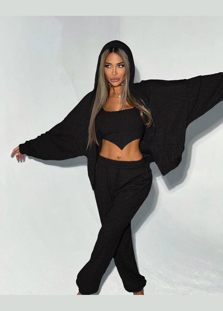 Костюм трійка з топом, штанами та кофтою No Brand (315049522)