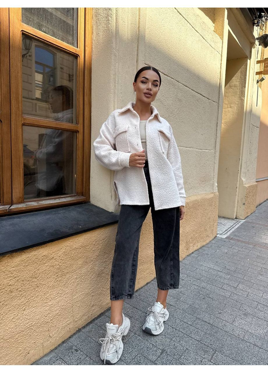 Жіноча куртка-сорочка букле Osoblyva (363597704)