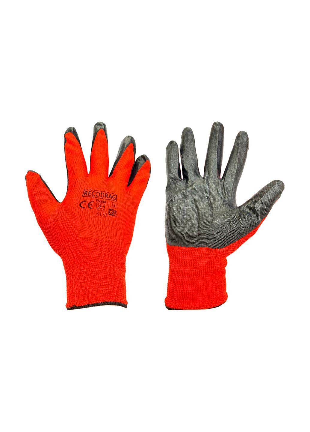 Рукавиці робочі захисні стрейчеві " червоно-чорні для універсального застосування (6 шт.) ALAN (335400662)