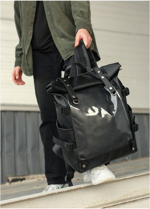 Мужской рюкзак роллтоп с карманом под ноутбук Черный (4760301641) Sambag (361244692)