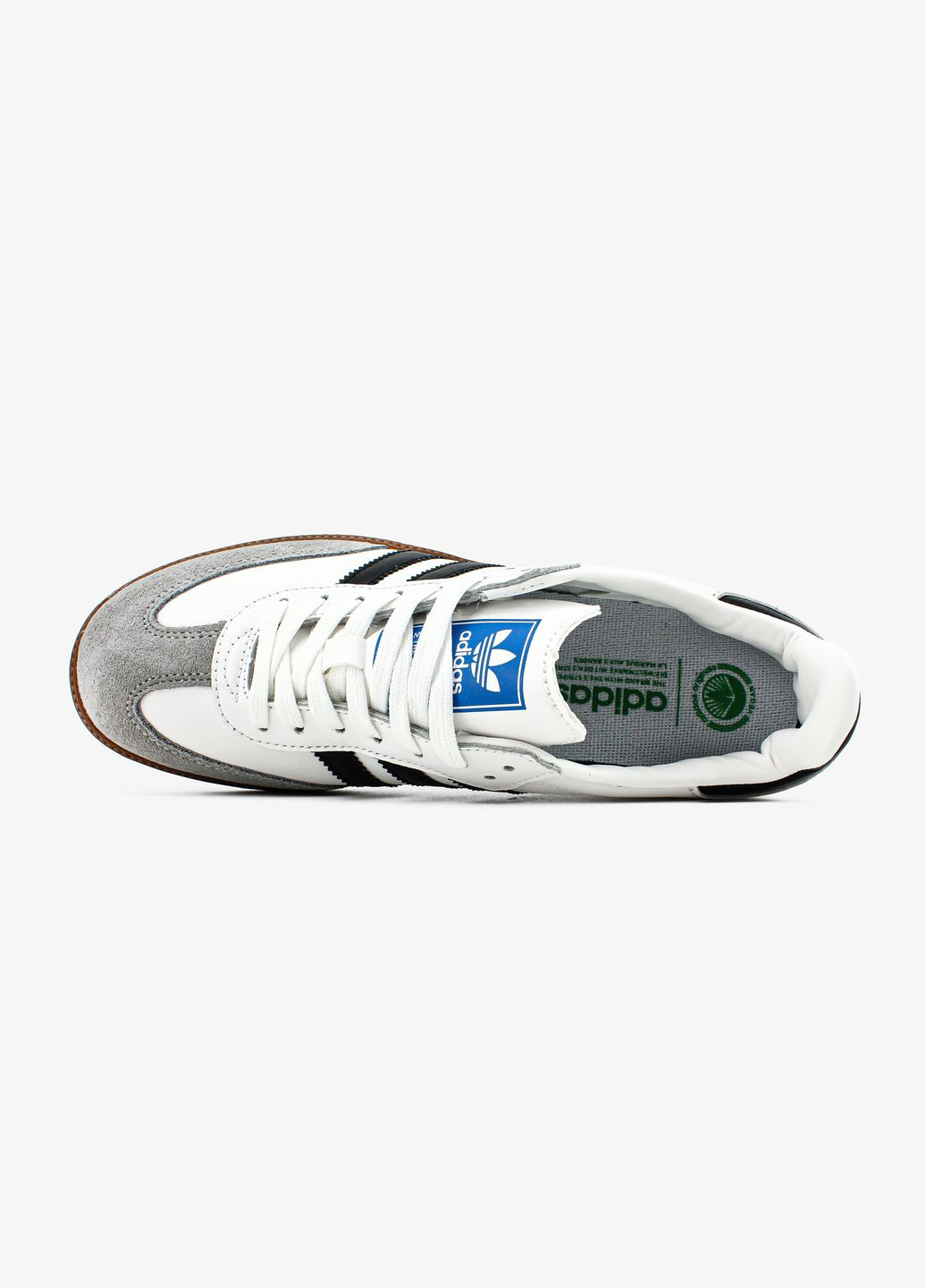 Кросівки жіночі і чоловічі adidas Samba white grey | Адідас Самба білі всесезони (317186495)