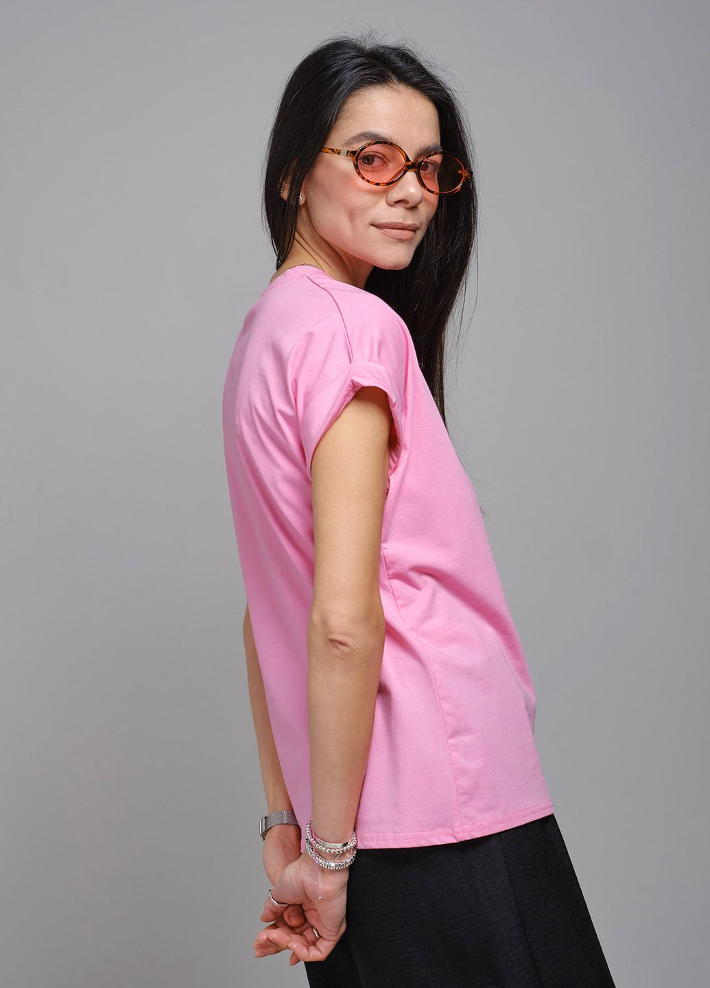 Розовая демисезон футболка женская малиновая 342793 Power