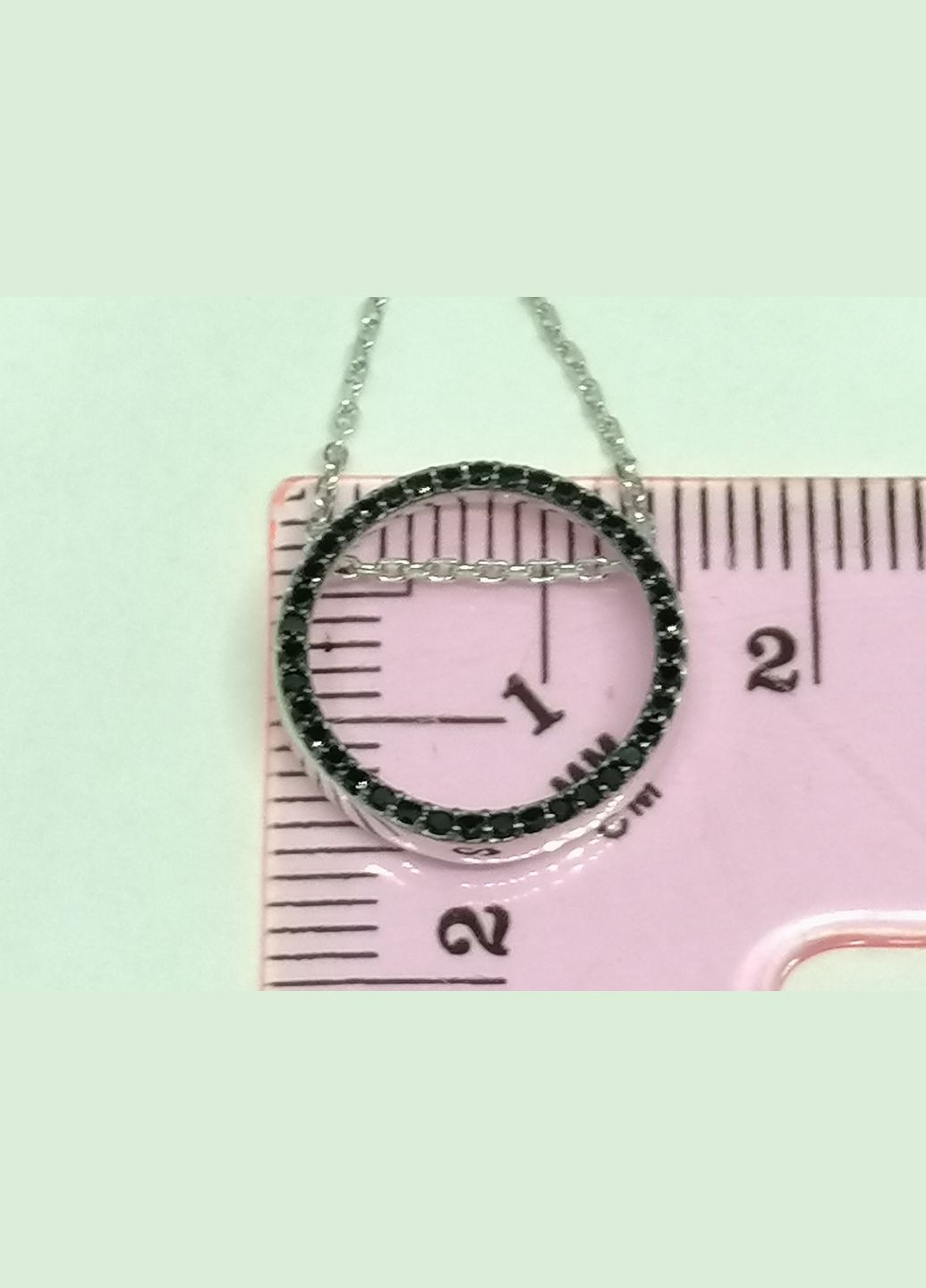 Срібне кольє з фіанітами. 908-00918 Чорний Qvaliz (317414509)