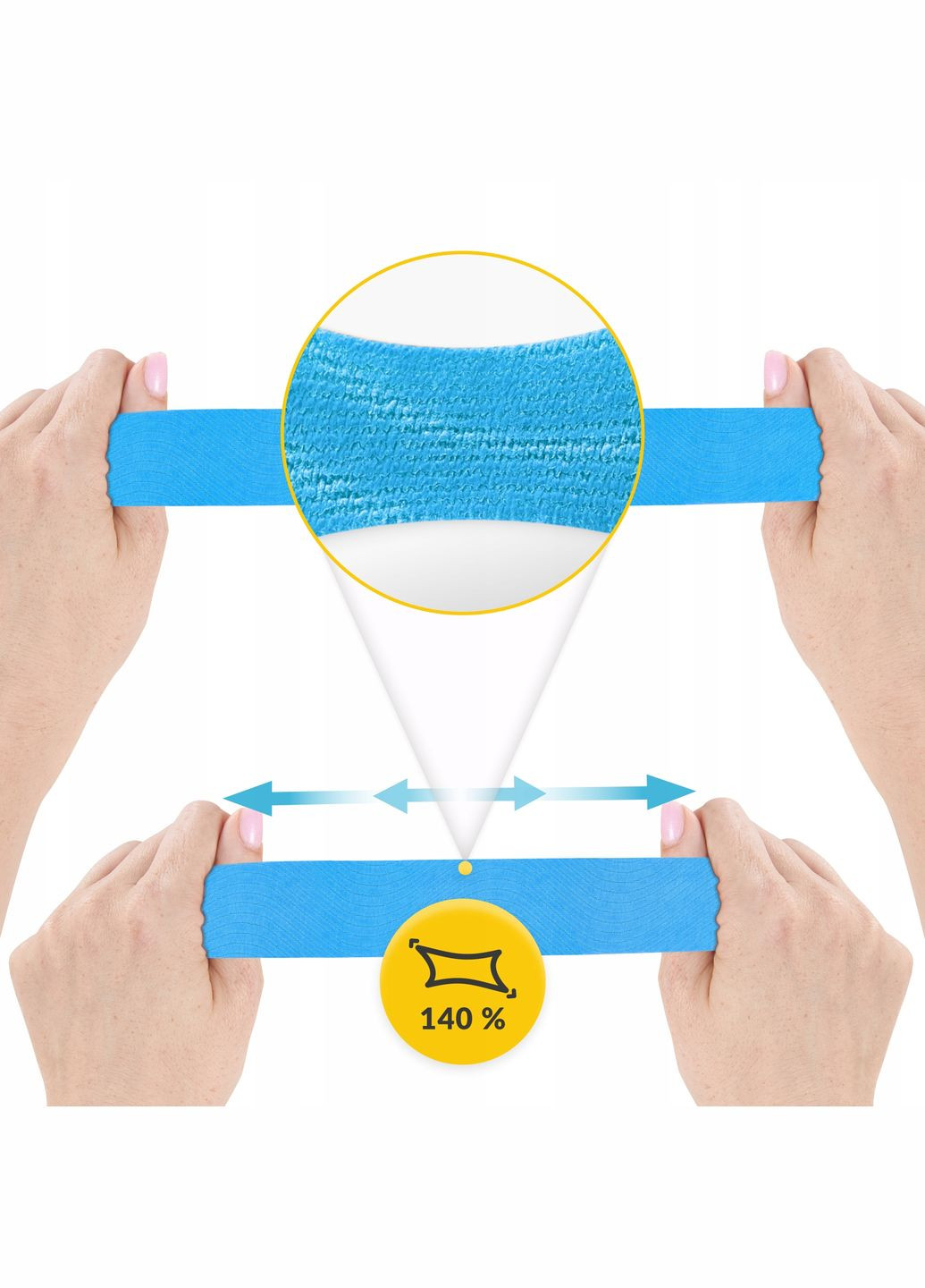 Стрічка кінезіологічна (кінезіо тейп) 5 см x 31 м Sky Blue () 4FIZJO P-5905973405546 (346287758)