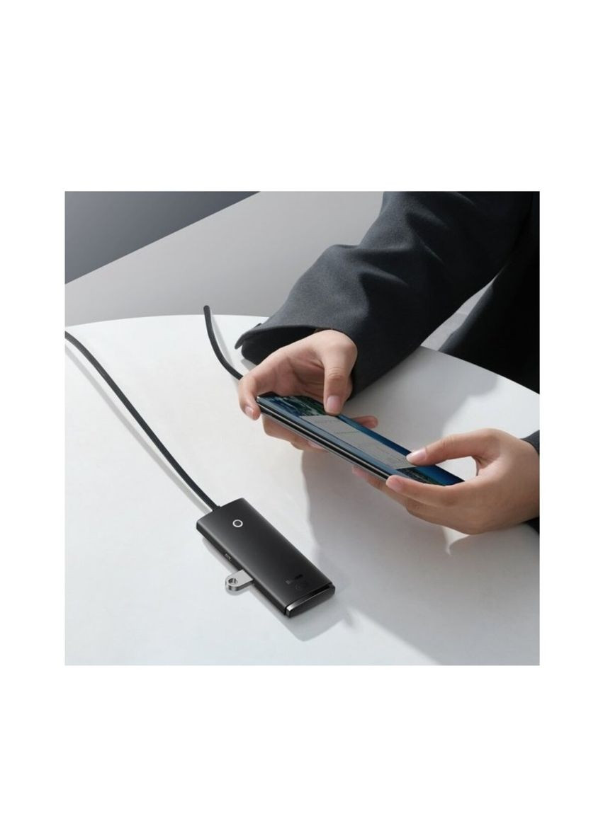 USBHub Lite Series 4-Port USB-A HUB Adapter (USB-A to USB 3.0*4 ) 1m Black Baseus (302734367)