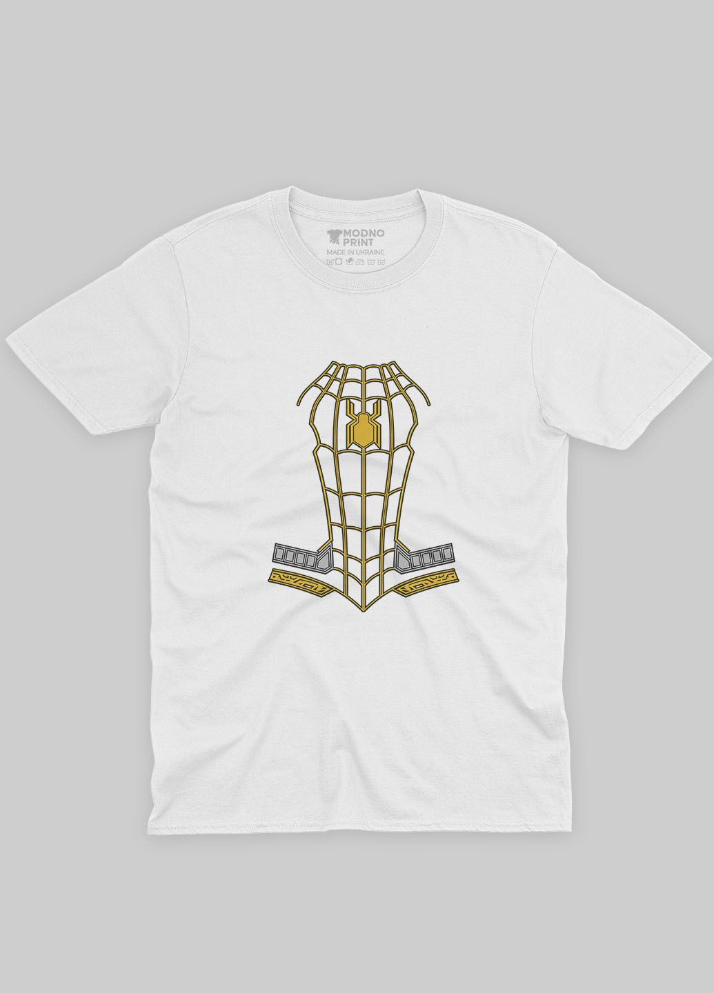 Белая демисезонная футболка для девочки с принтом супергероя - человек-паук (ts001-1-whi-006-014-083-g) Modno
