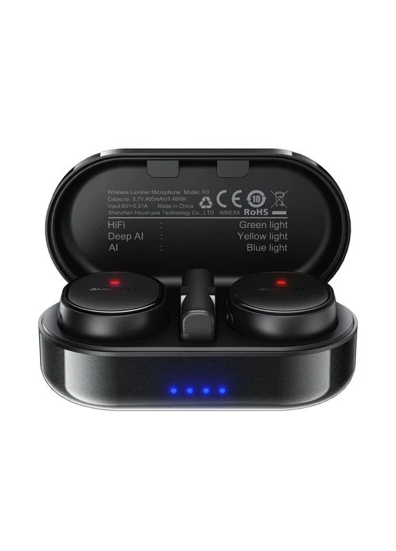 Беспроводная микрофонная система dual-mic (Type-C) Black Acefast R3 (388345694)