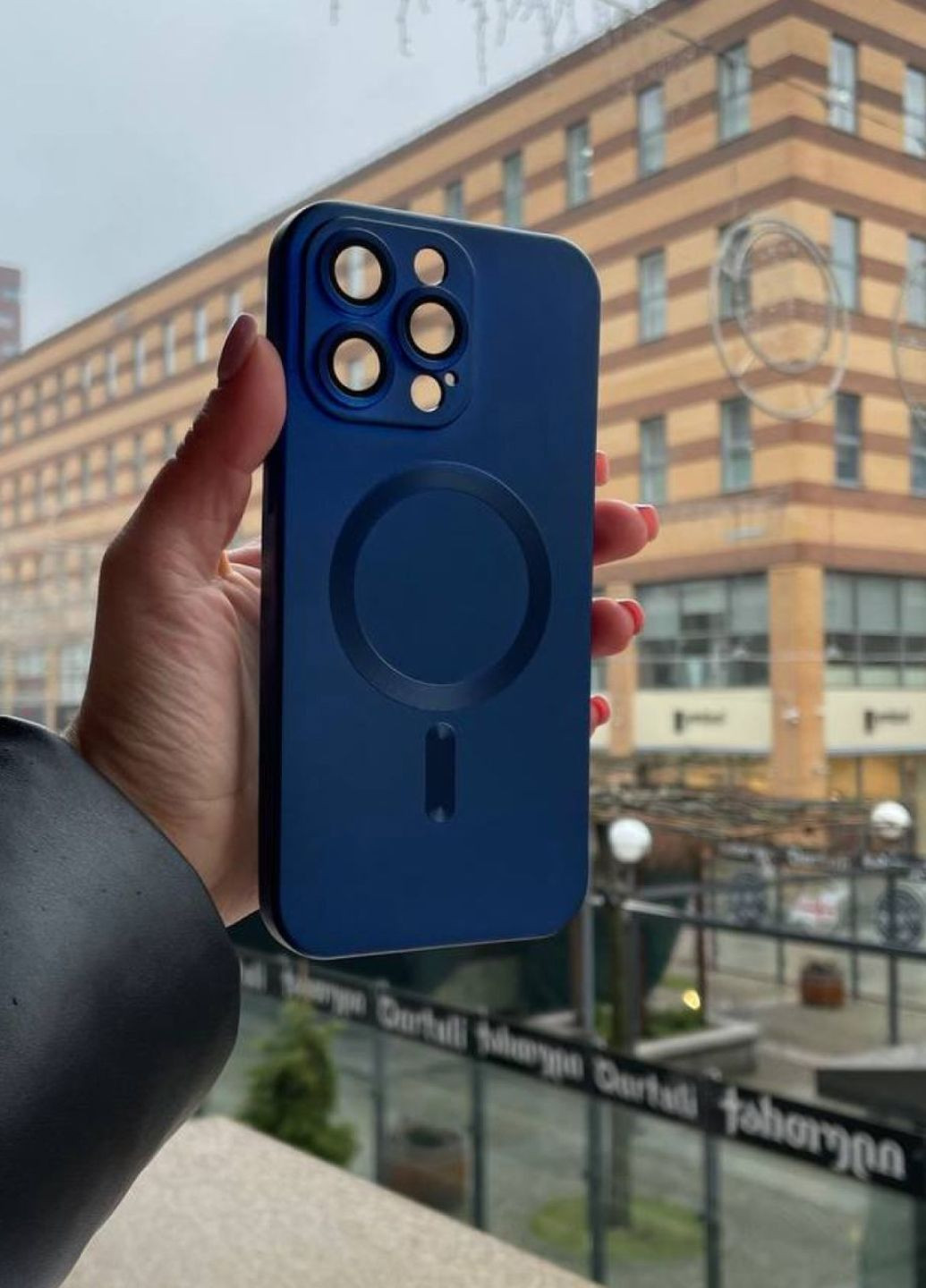 Силиконовый чехол для iPhone 16 Pro Midnight Blue MagSafe / Айфон 16 Про синий с магсейф No Brand (315750402)