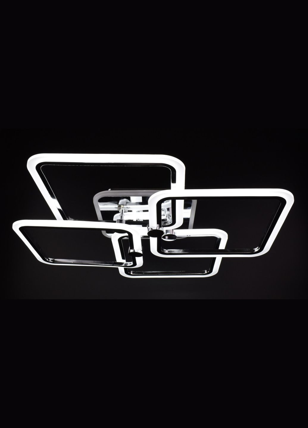 Люстра светодиодная потолочная LED светильник для квартиры на потолок лэд с пультом 25940 Хром 11х64х64 см. Sunnysky (364762874)