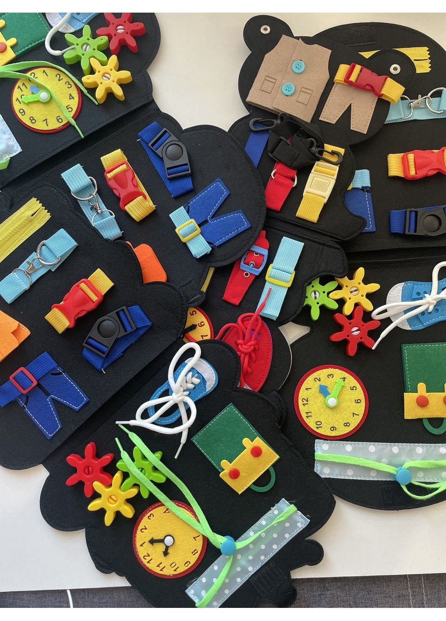 Бизиборд для развития мелкой моторики рук и навыков самообслуживания No Brand (366971259)