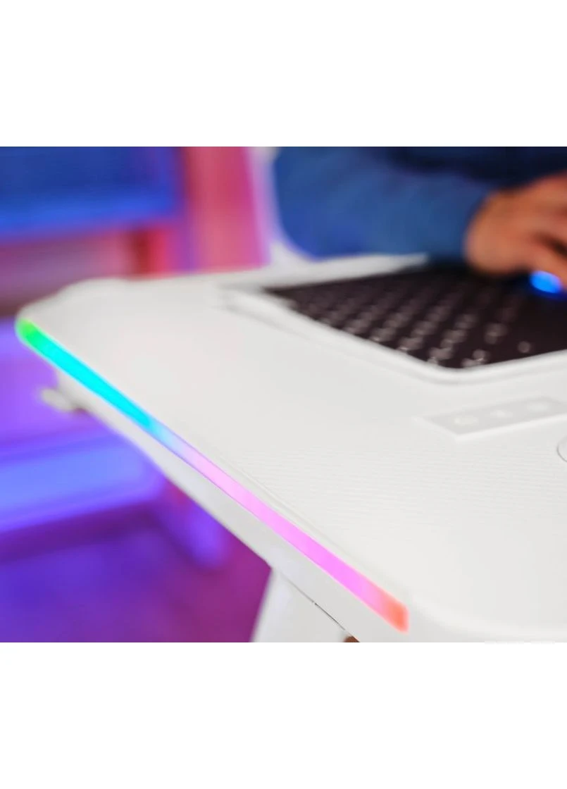 Стіл GXT 709W LUMINUS, (120х74см), RGB, білий Trust (388410922)