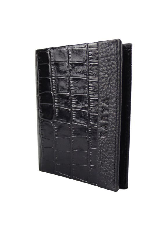 Зажим для купюр з натуральної шкіри чорний турецький 0940-53 Karya (336377881)