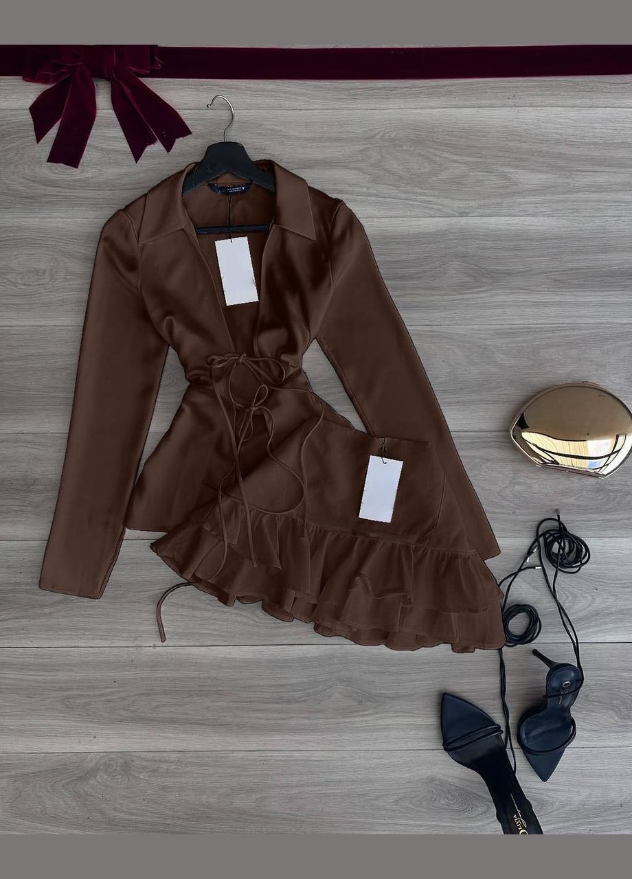Коричневий демісезонний жіночий комплект FINO Mode