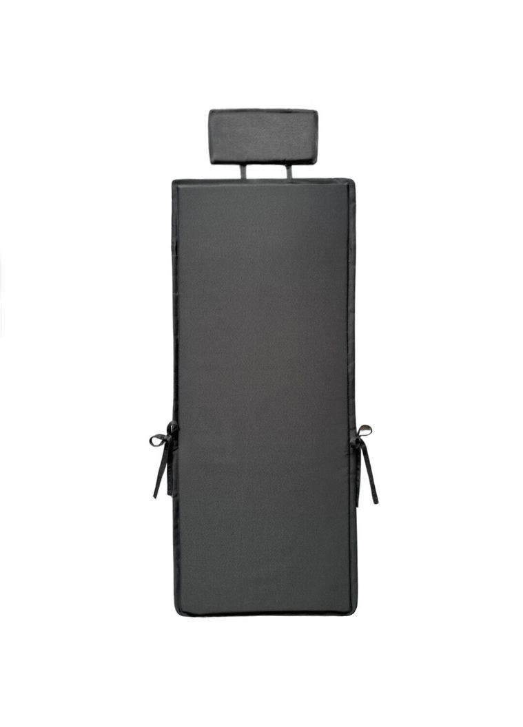 Матрац на лежак і шезлонг з підголівником 190х60х4 см сірий No Brand (324832563)