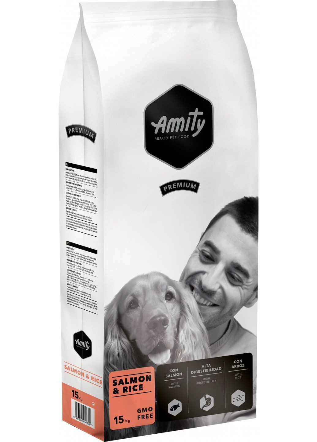 Корм для собак Salmon Rice гипоаллергенный с лососем и рисом 15 кг (8436538940822) AMITY (366653183)
