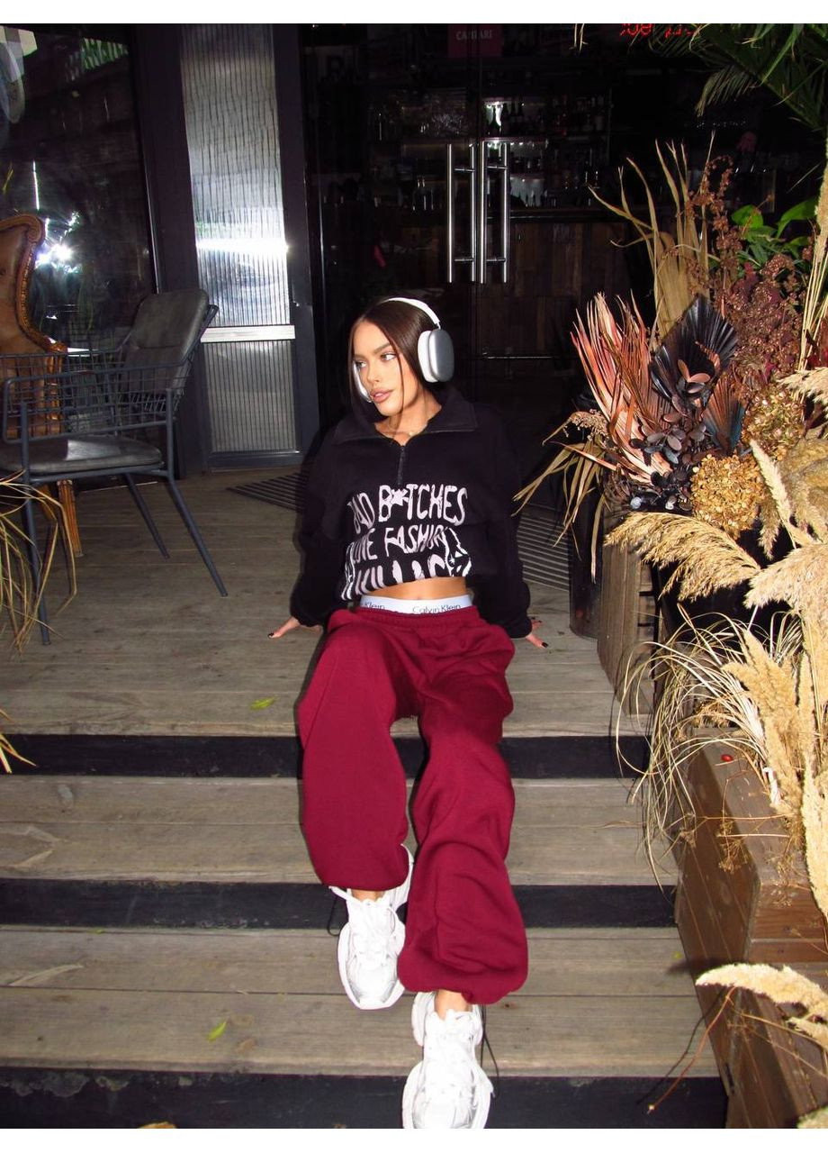 Брюки палаццо с лого-резинкой — ЗАМЕР В ОПИСАНИИ GD/GL Модний простір (370146656)