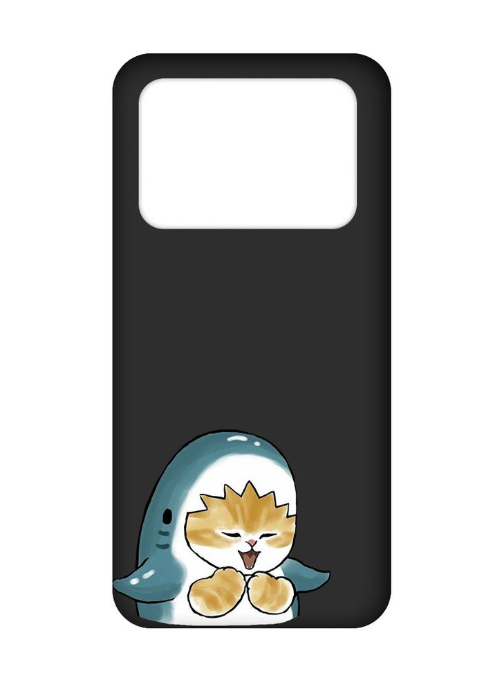 Матовый чехол на Xiaomi Poco X4 Pro 5G:: Котёнок Акула (принт 376) Creative (355400131)