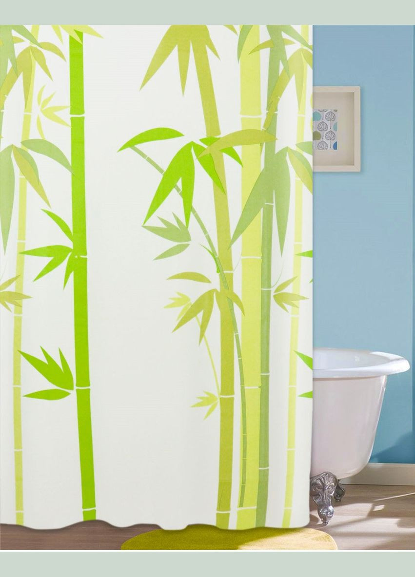 Шторка для ванной и душа Green Bamboo 180x180 Мій Дім (362459193)