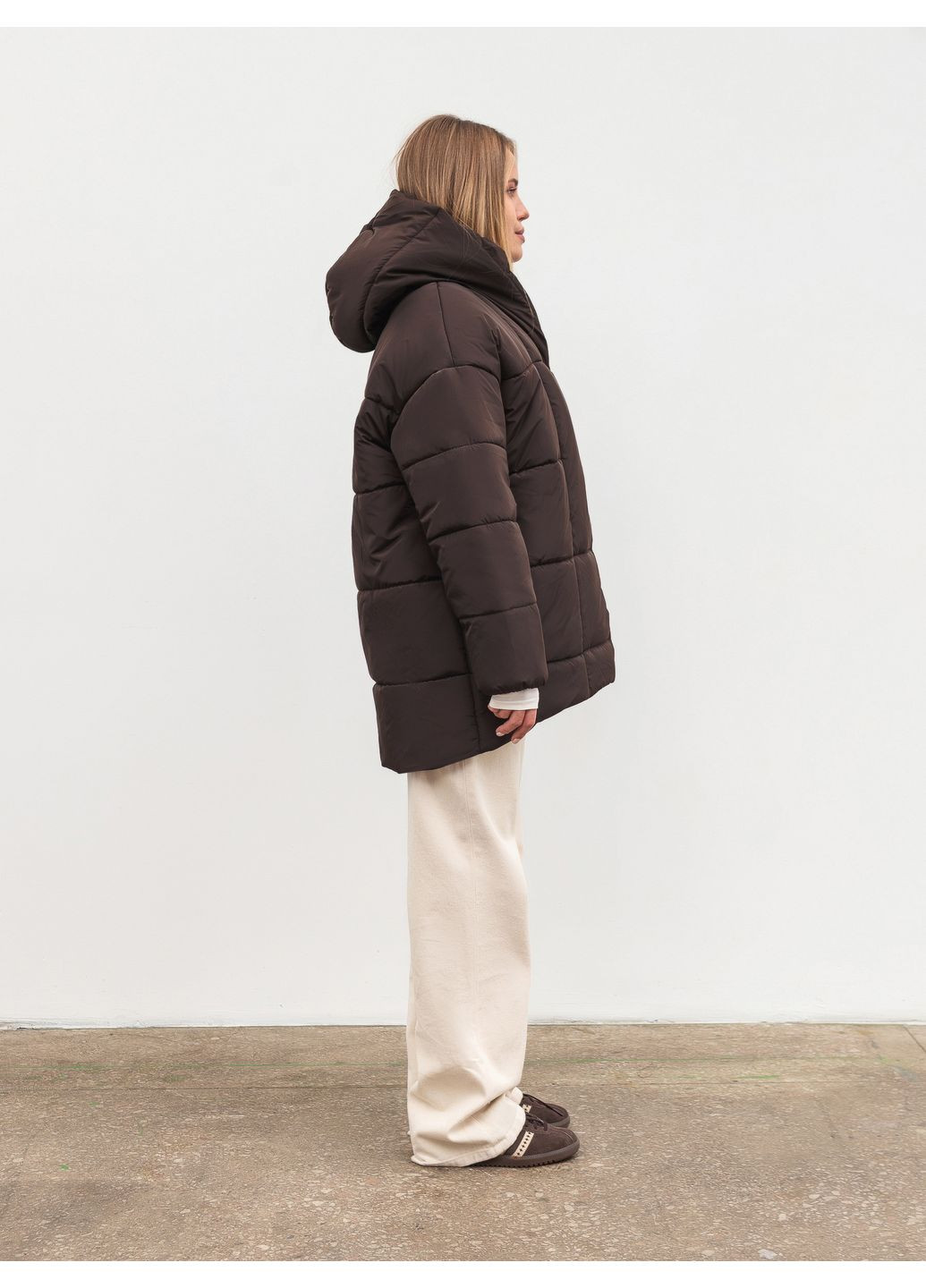 Коричневий зимній Пуховик Romashka