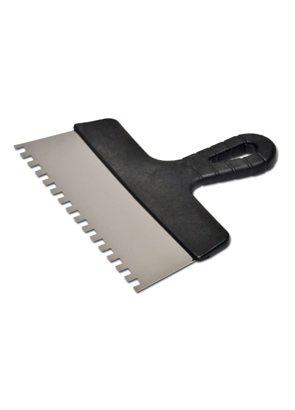 Шпатель нержавіючий з пластмасовою ручкою, 250 мм, зуб 6х6 мм Favorit (365060492)