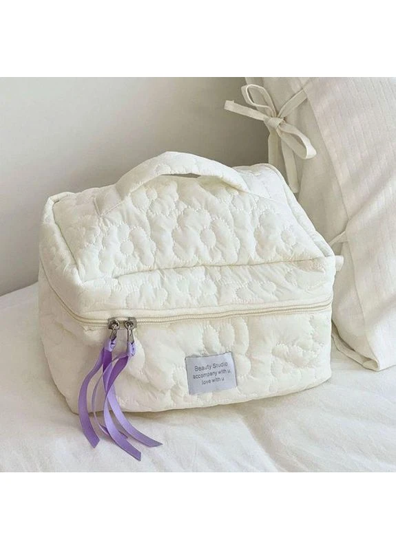Мягкая косметичка Puff Big 28х17х15 см Белая (AN0103153) ANbeauty (395439590)