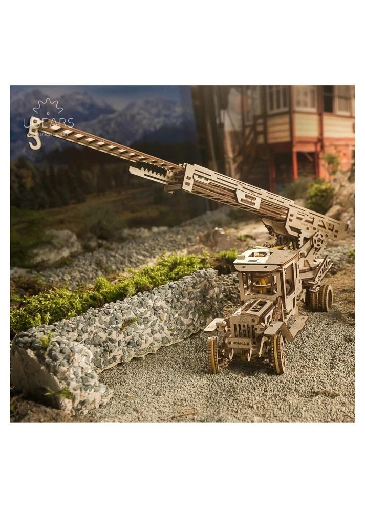 Механический 3D пазл Грузовик-Пожарная лестница (70022) UGEARS (388381366)