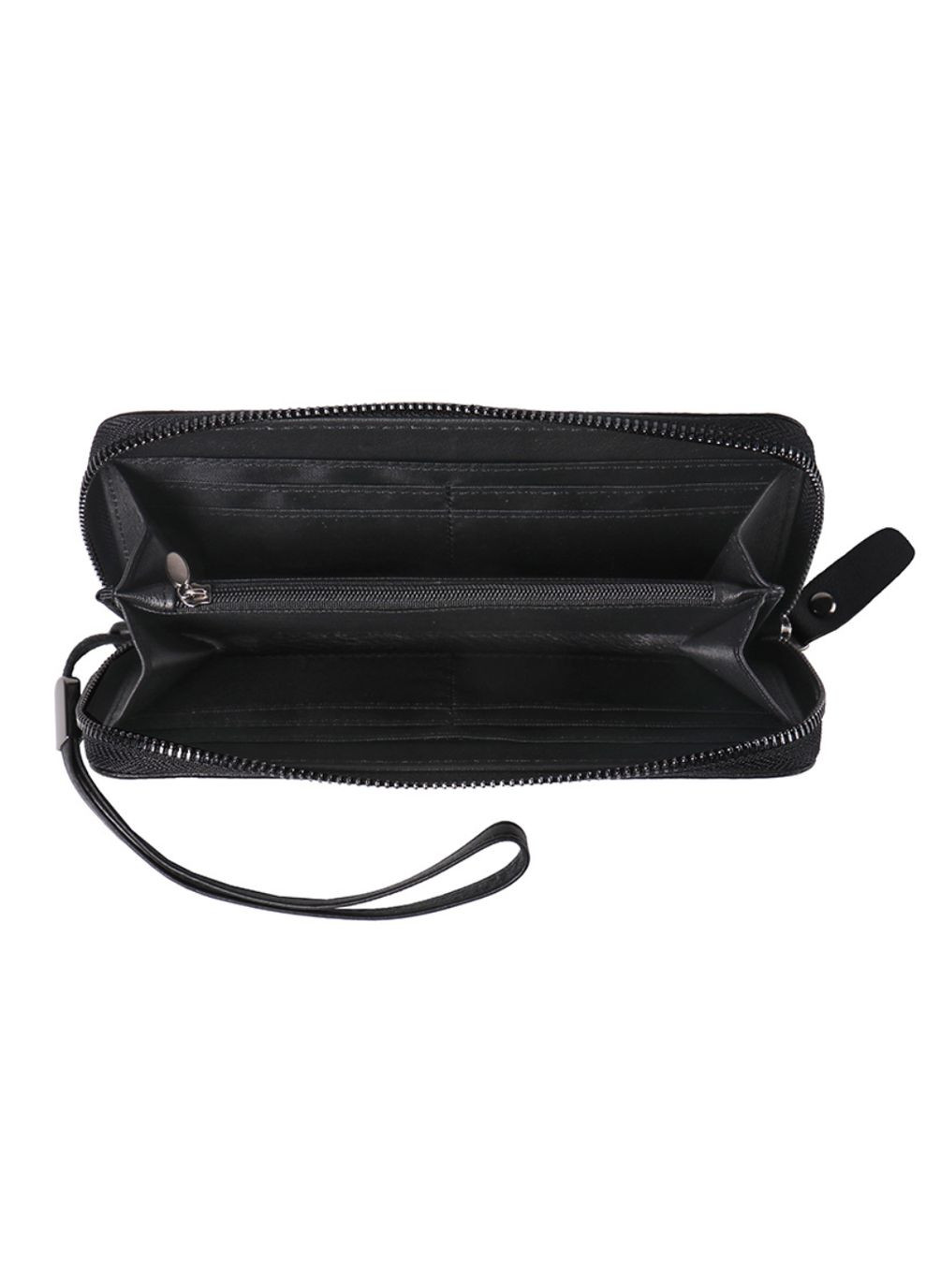 Мужской кожаный клатч-кошелек на молнии из натуральной кожи крокодила черный No Brand (351536917)