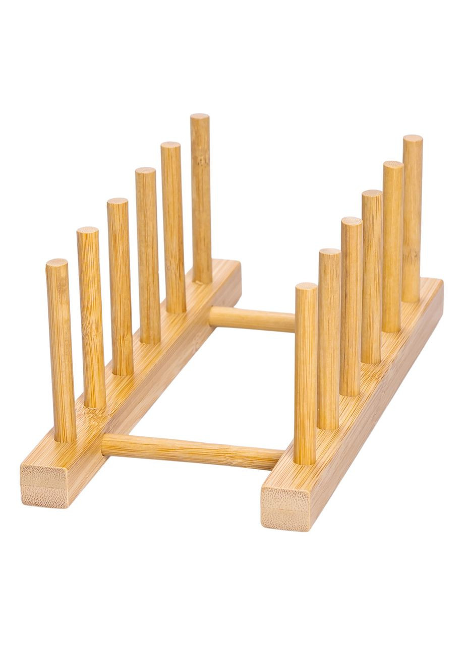 Підставка для тарілок та кришок дерев'яна на кухню 24.5×12×9.5 (см) HB-40-12 Yiwu (370800910)