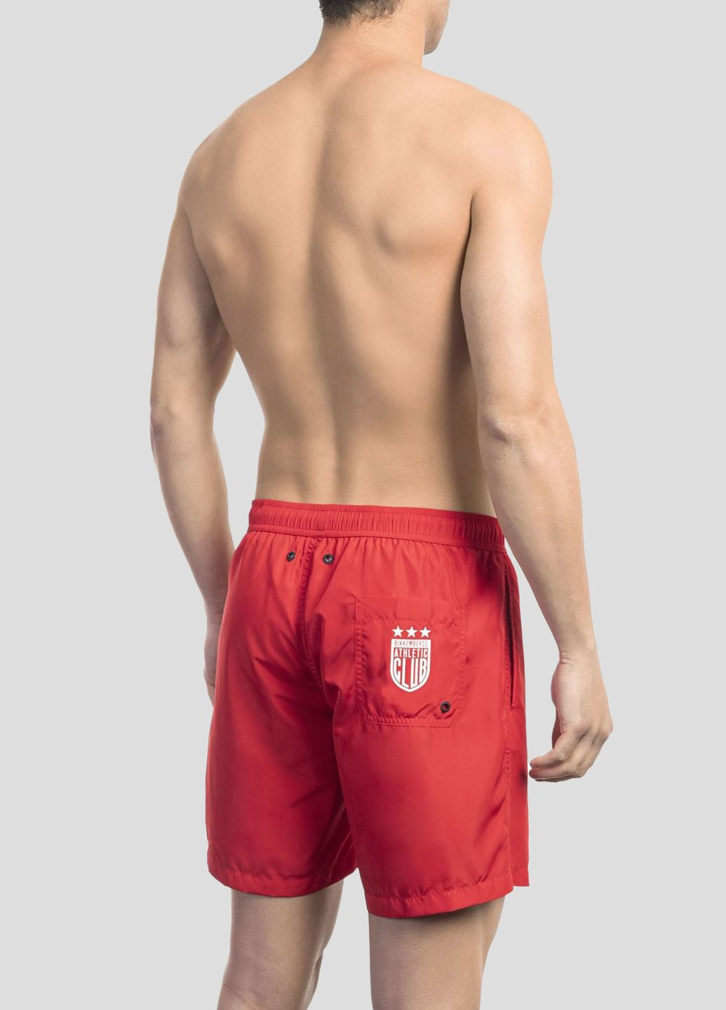 Красные пляжные шорты с лого Dirk Bikkembergs (292012588)
