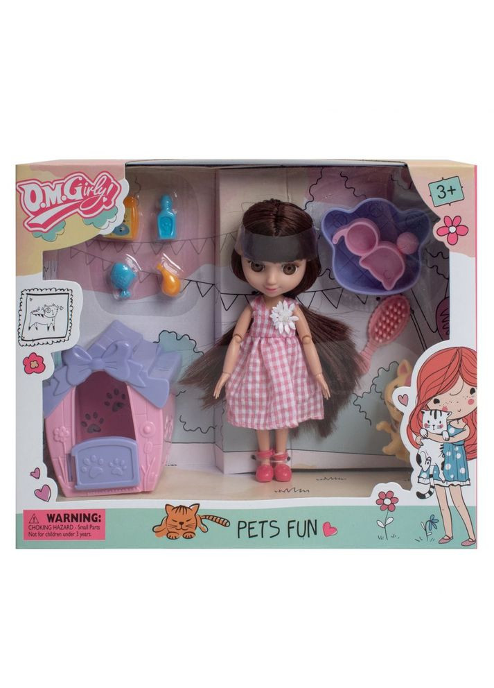 Ігровий набір "Лялька Тіна з улюбленцем" (58014), брюнетка Qunxing Toys (290841516)